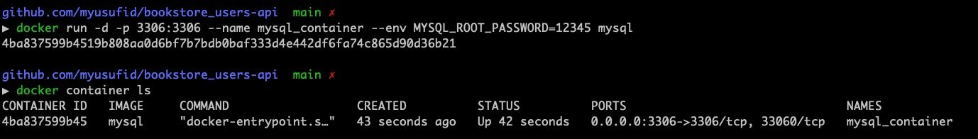 Docker MySQL Running